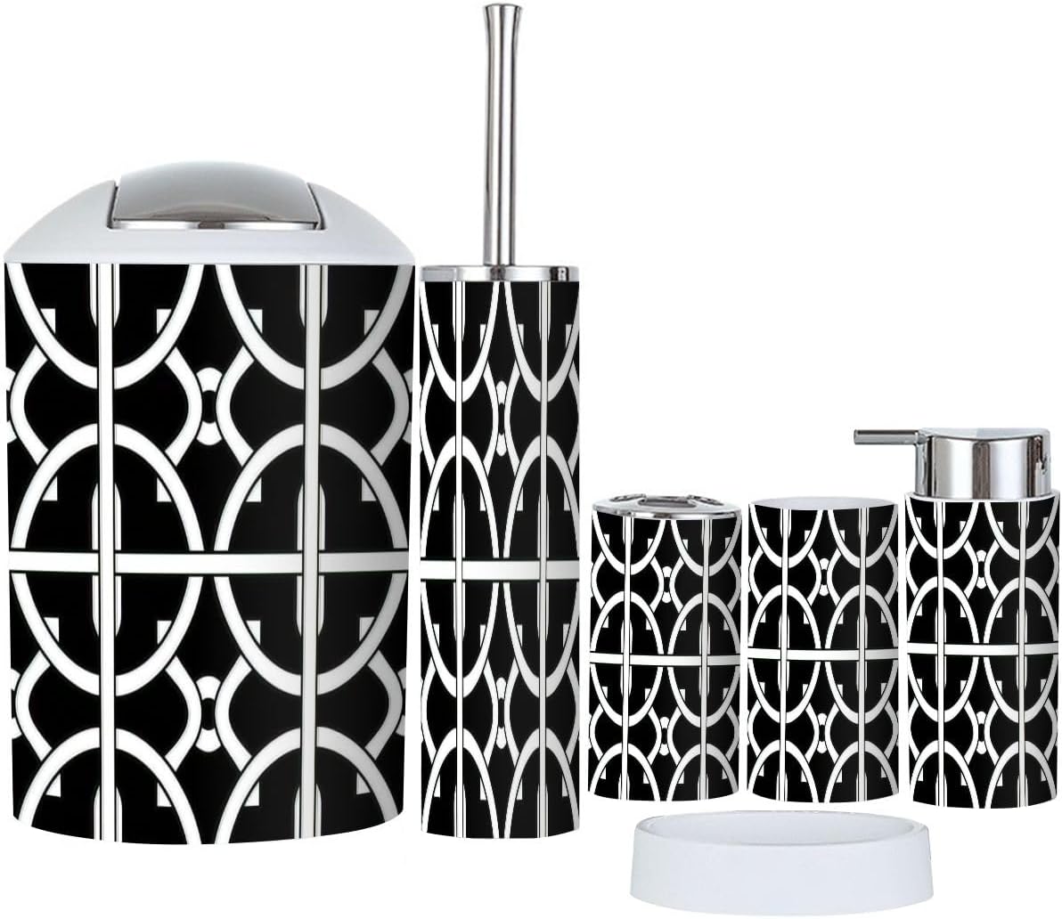 Boho Circles Bathroom Accessory Set 6 Piece