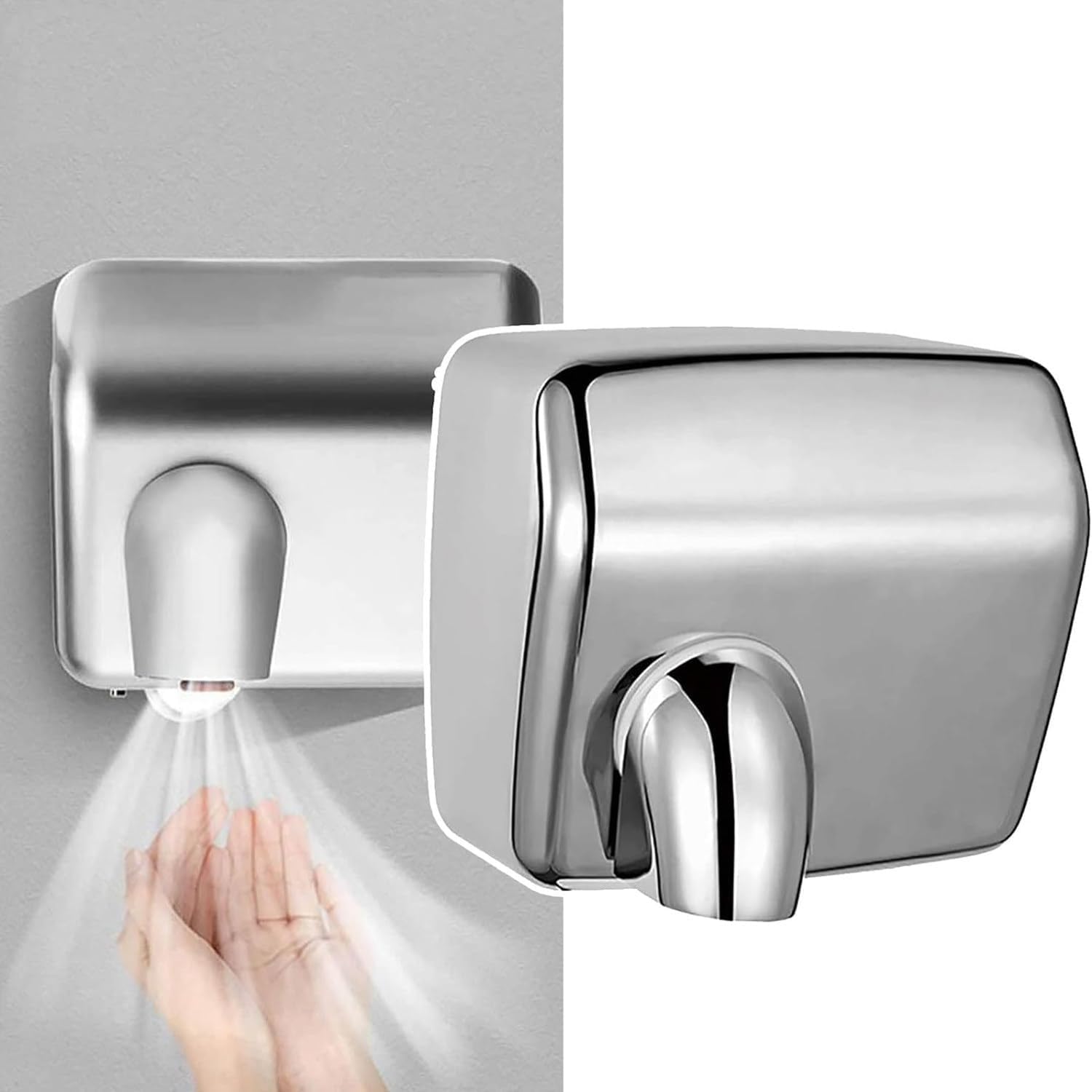 QIANMEI 2300W Commercial Hand Dryer with Sensor and Stainless Steel Housing