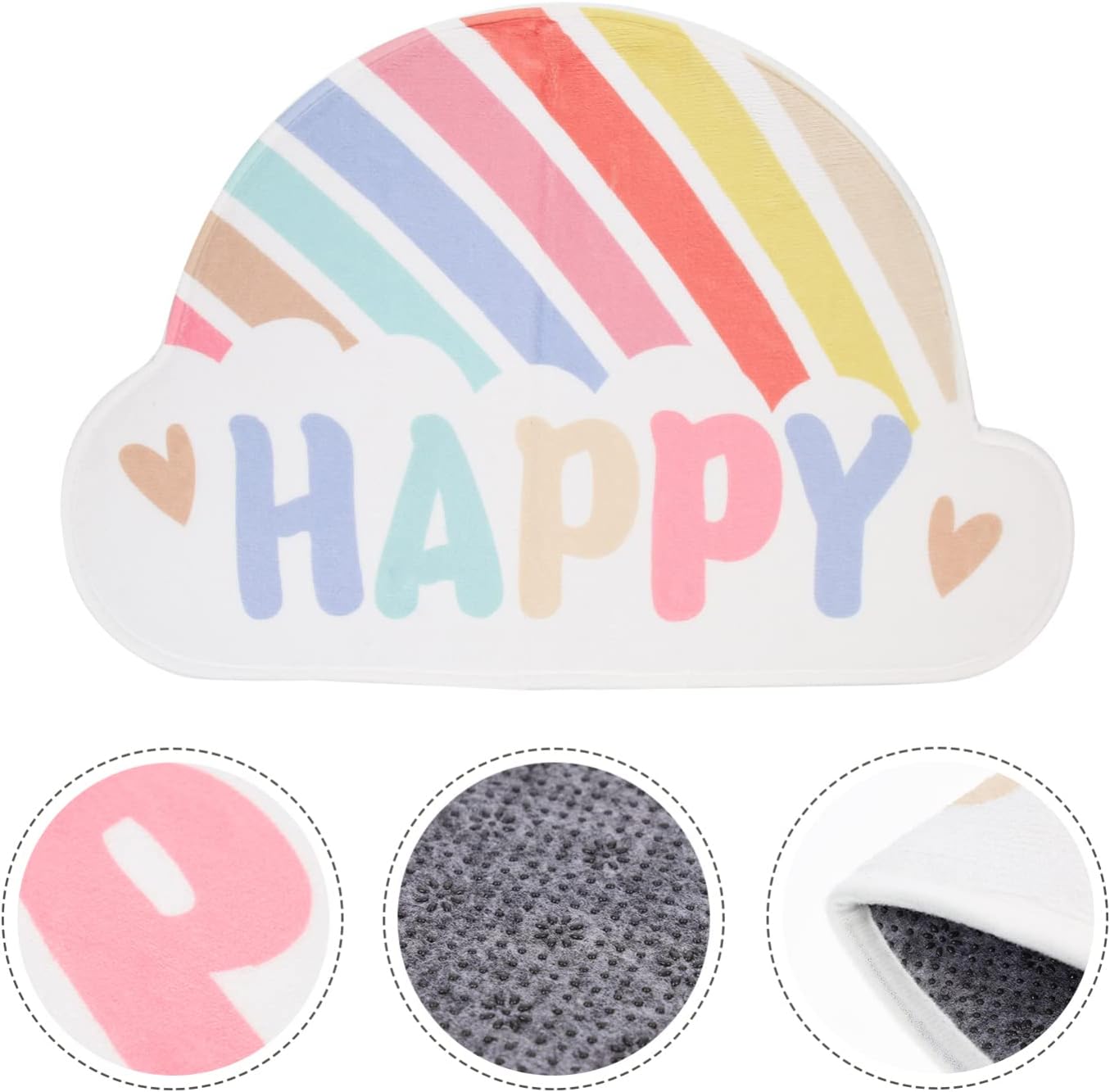 Carpet Semi-Circular Area Rug Grey Bath Mat Entry Door Rugs