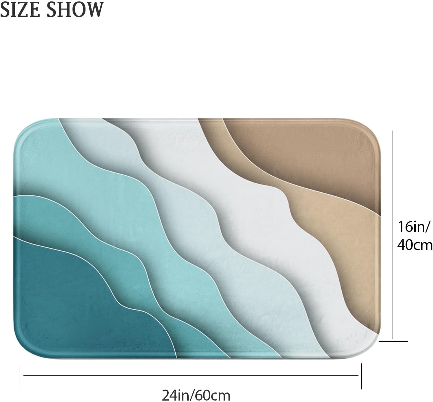 Britimes Bath Mat 16x24 Inches Microfiber