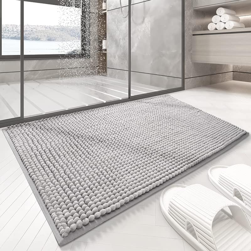 Rosygulls Luxury Chenille Bath Mat 16x24 Non-Slip