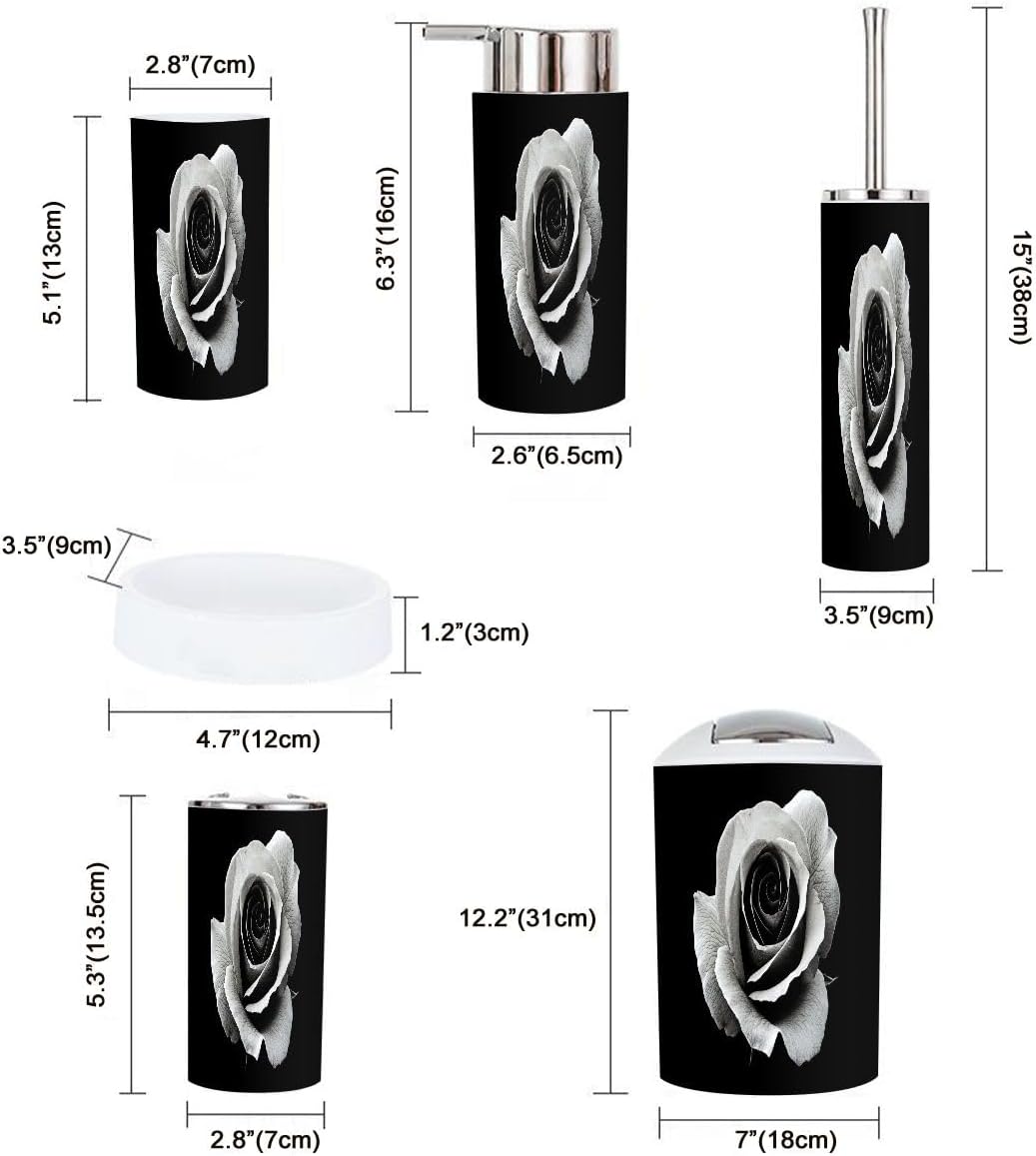 Bathroom Accessory Set 6 Piece Boho Style