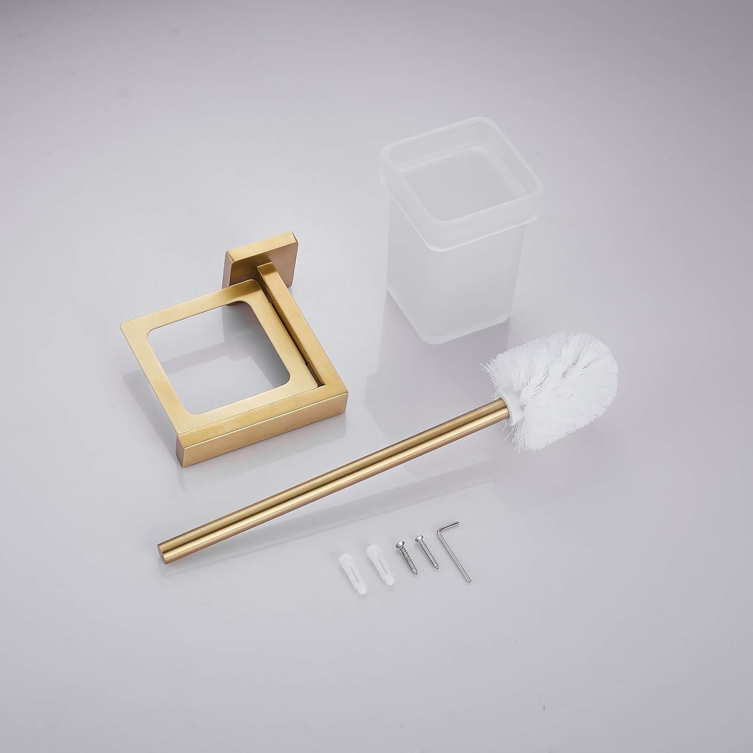 Gudetap Toilet Brush Holder Set with Brush Brushed Gold GT21109BG