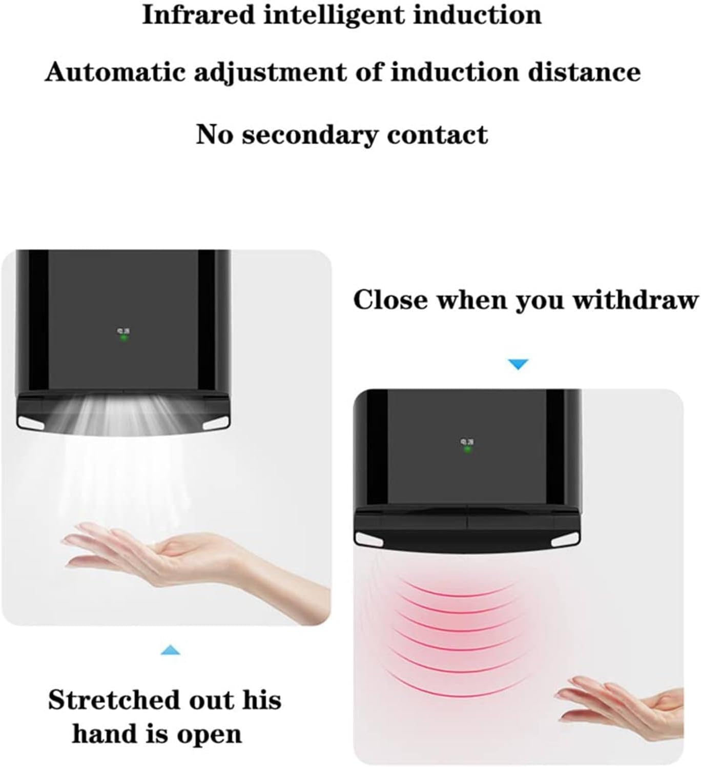 GTANND 1250W Automatic Hand Dryer for Commercial Washrooms