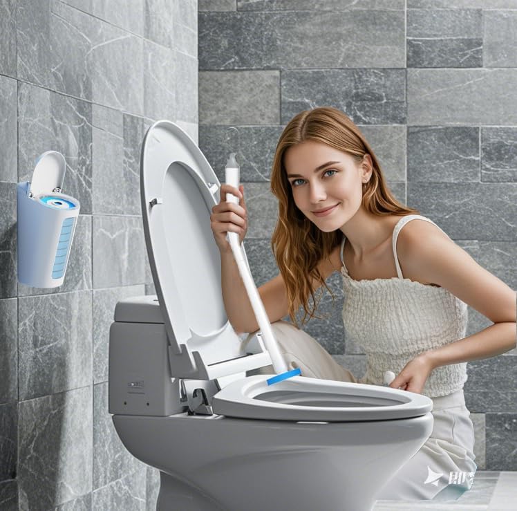 Lajunven Disposable Toilet Bowl Cleaner Wand Set