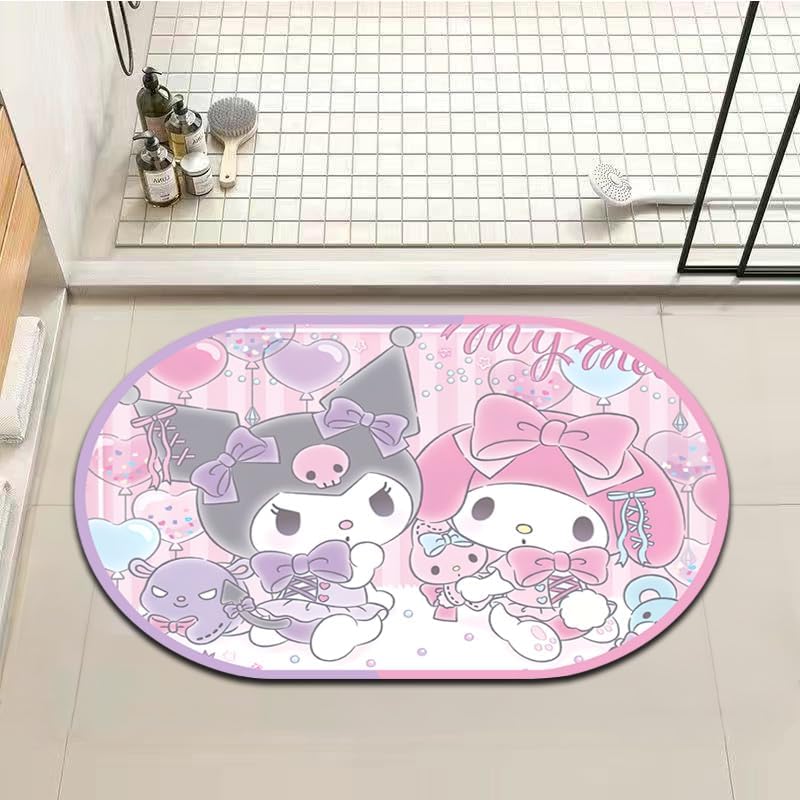 Anime Cartoon Bath Mat 40x60cm Quick Dry