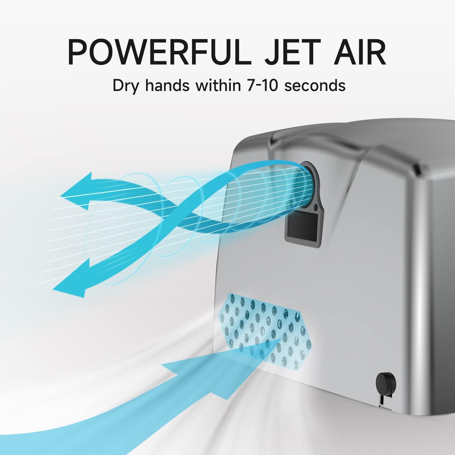 JETWELL 2Pack Compact Hand Dryer with Heating