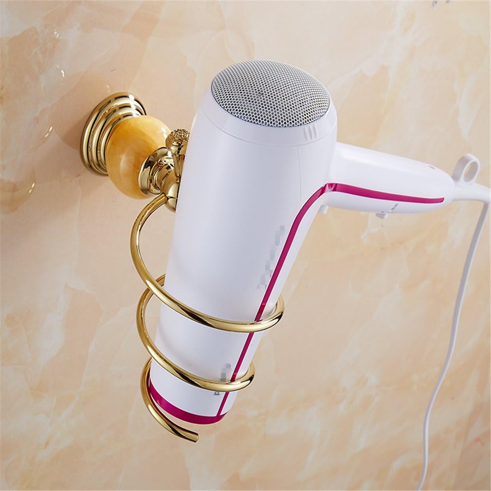 Luxurious Golden Stainless Steel Jade Bathroom Hand Dryer Holder 1