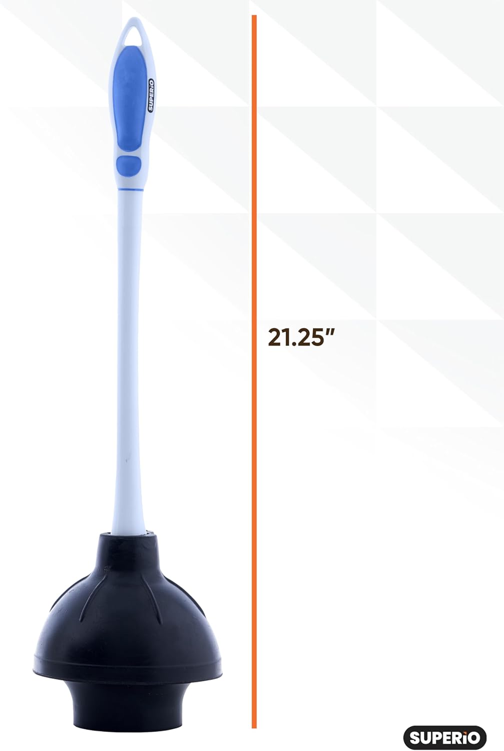 Superio Toilet Plunger and Holder Blue 2-Pack 1