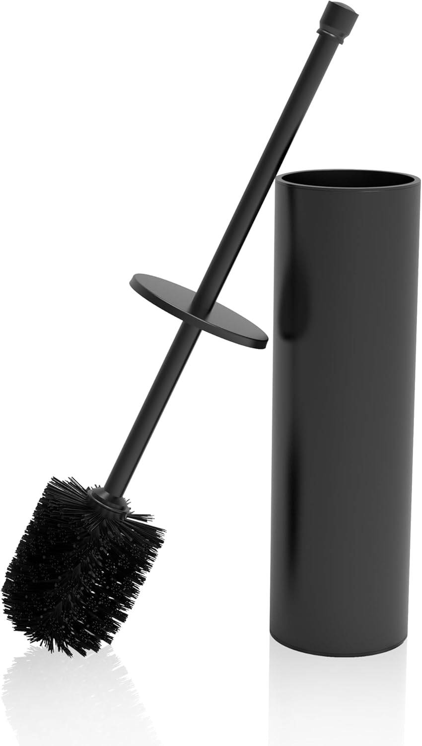 WZKALY Toilet Brush and Holder Set Matte Black