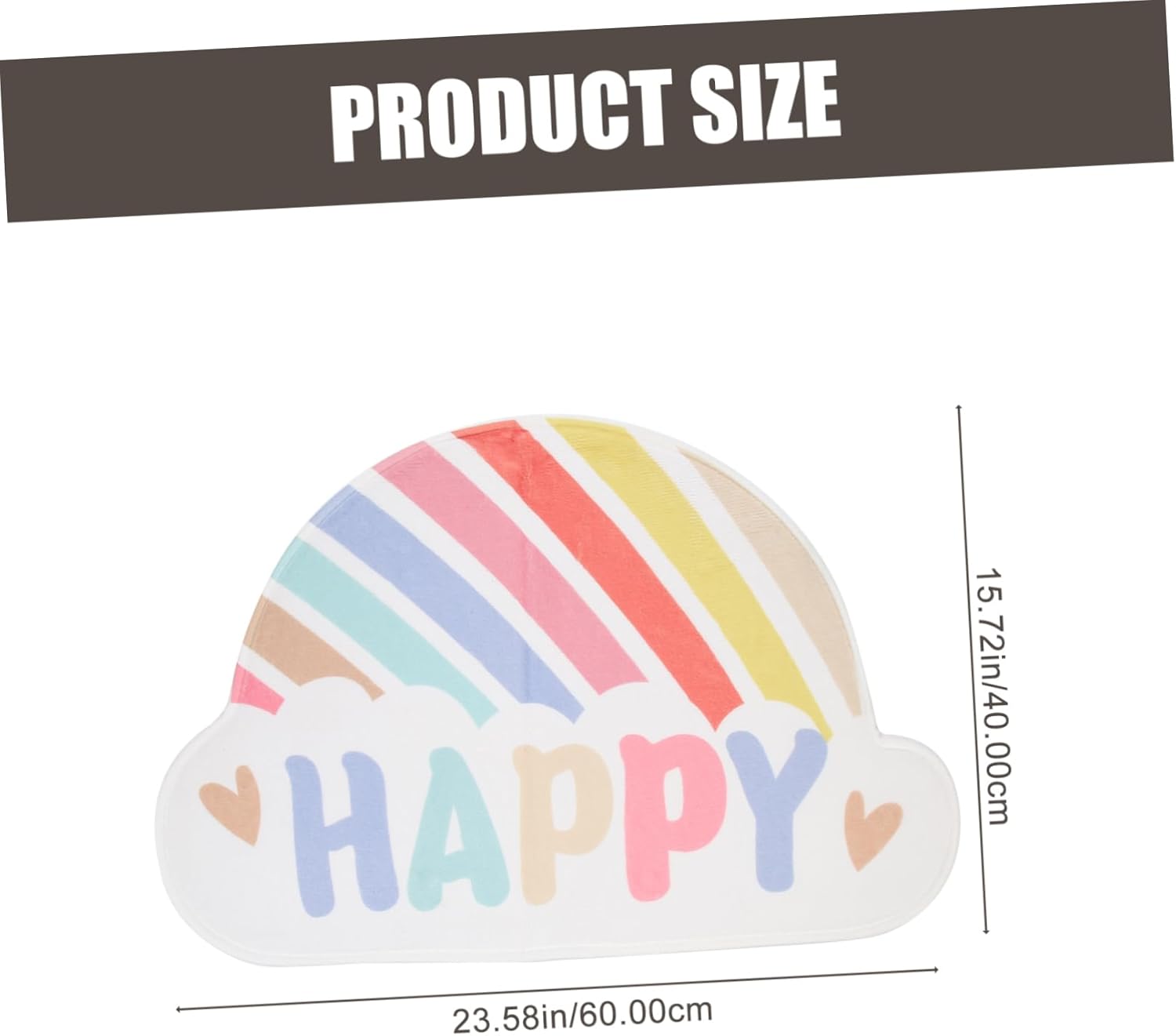 Cabilock Rainbow Bath Mat Kids Welcome Doormat Rug
