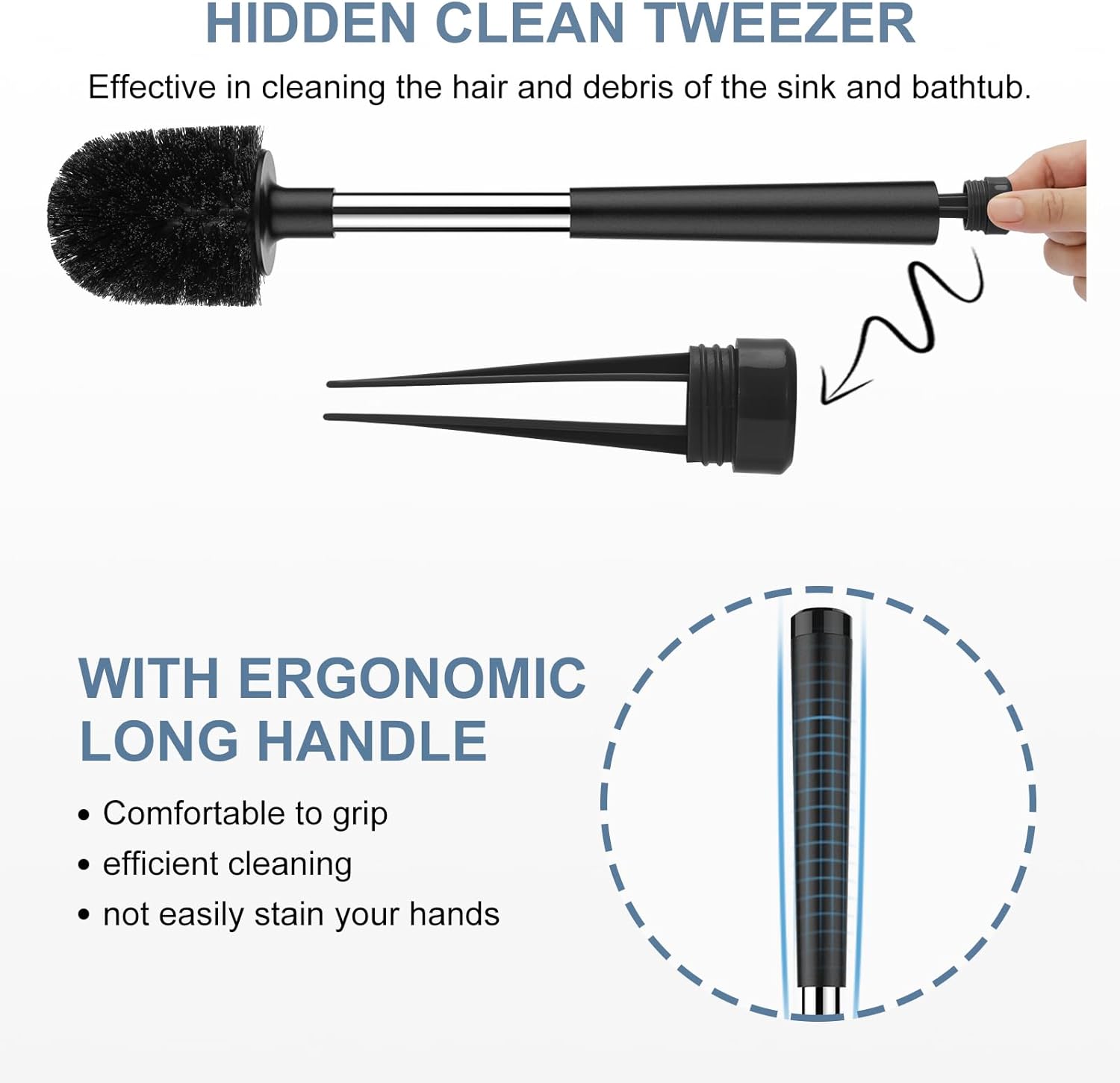 SetSail Toilet Brush and Plunger Set with Automatic Lid