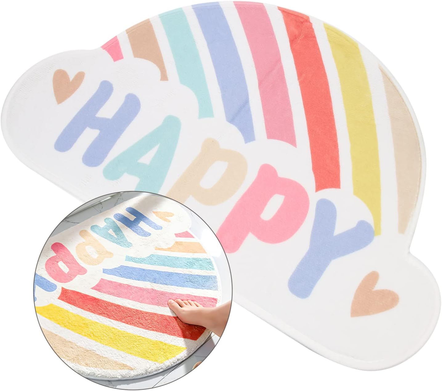 Carpet Semi-Circular Area Rug Grey Bath Mat Entry Door Rugs