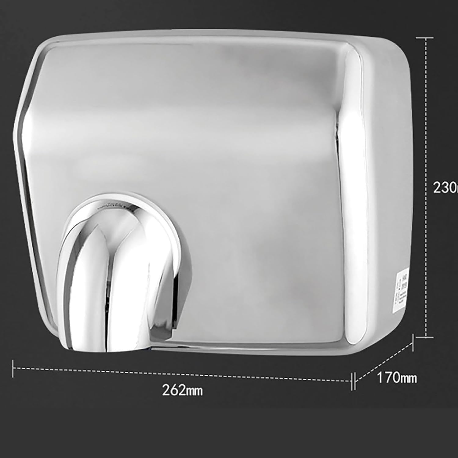 QIANMEI 2300W Commercial Hand Dryer with Sensor and Stainless Steel Housing