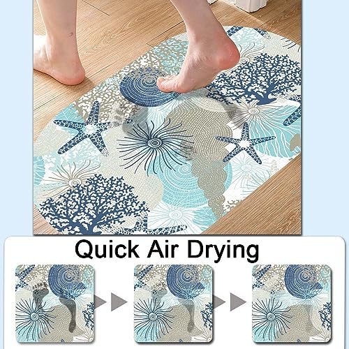 ZHUZHISHAN Quick Drying Bathroom Mat with Non-Slip Rubber Bottom
