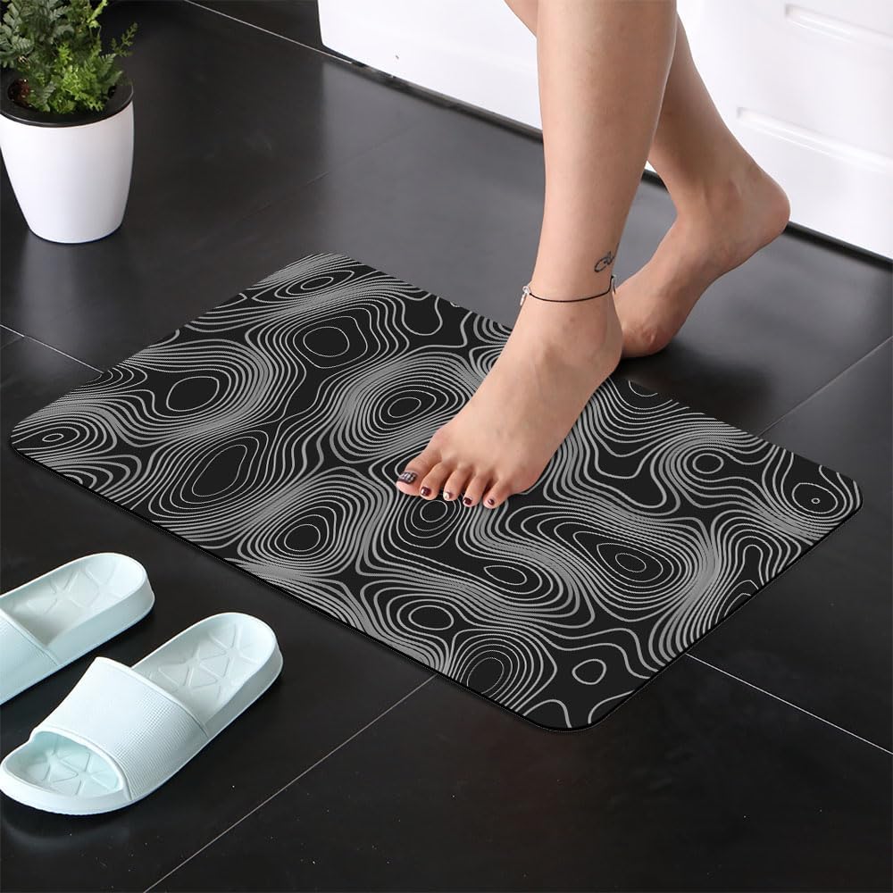IMAYONDIA Diatomaceous Earth Bath Mat - 40x60cm Non-Slip Fast Drying Water Absorbent