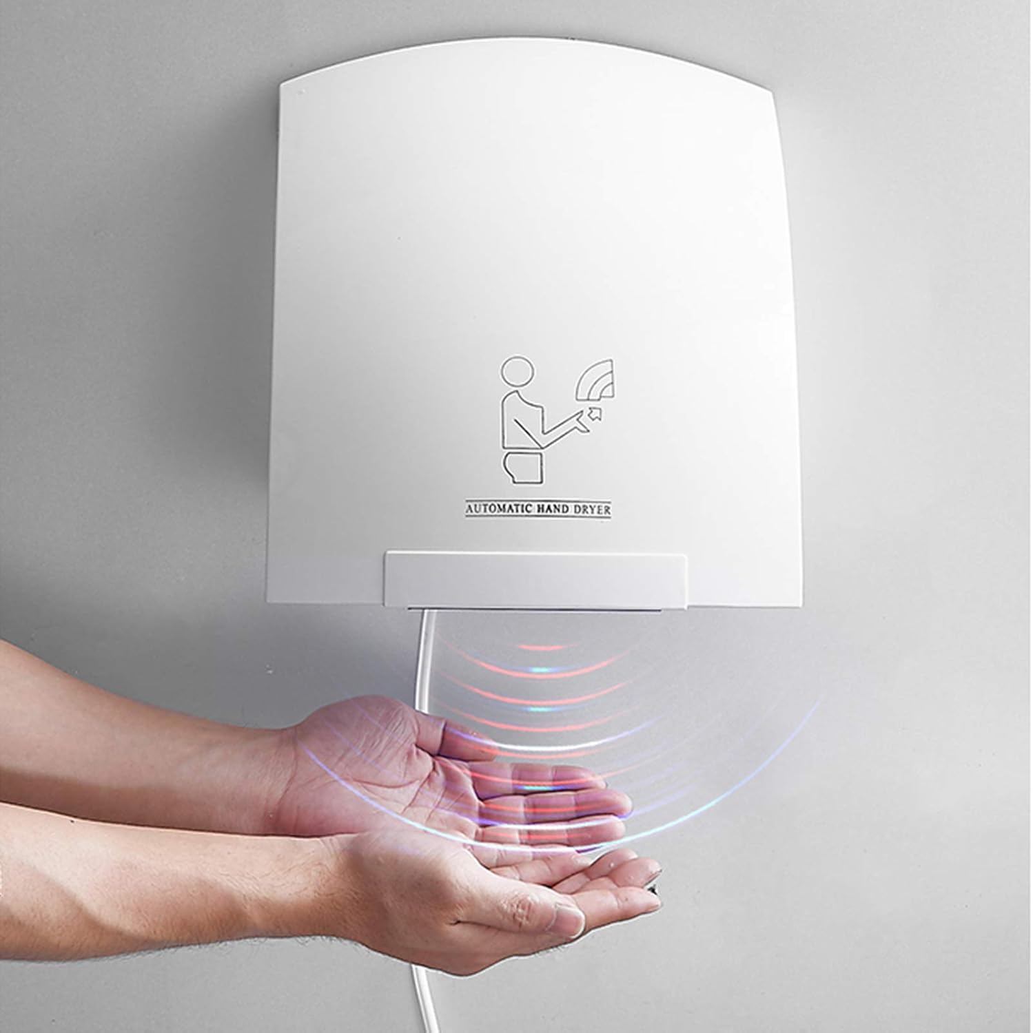 Commercial Touchless Hand Dryer 1800W High Speed Wall Mounted