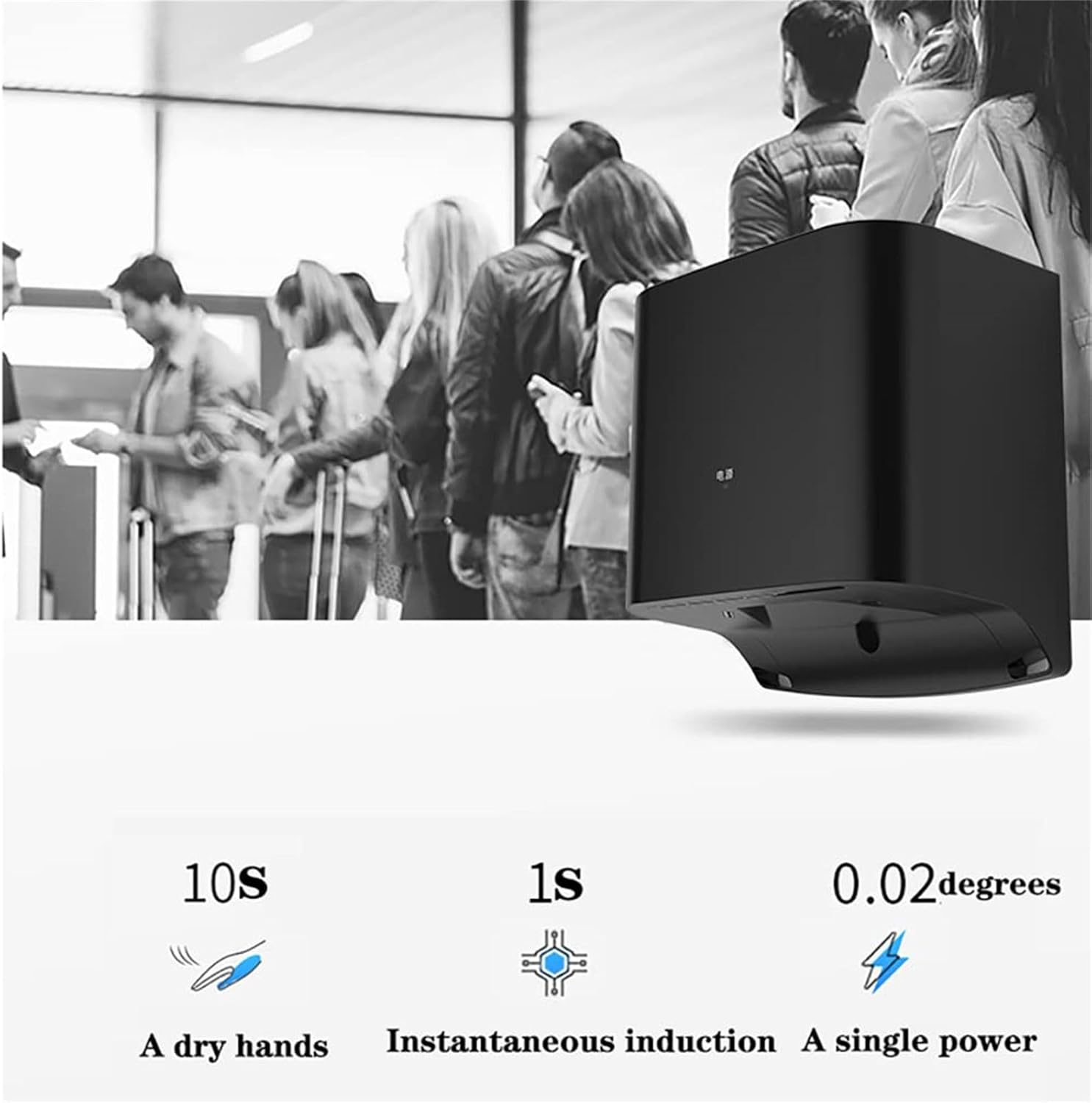 BEYKON Automatic Hand Dryer with Filter Black