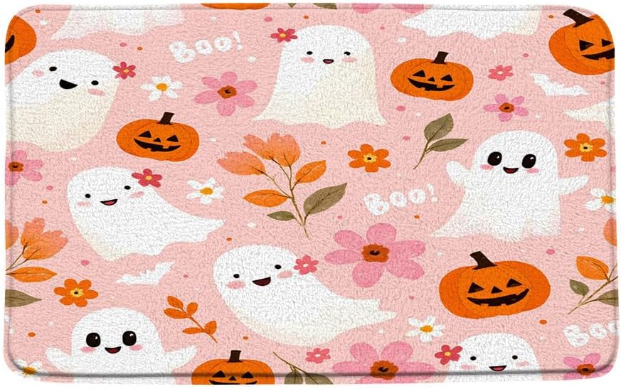 Halloween Ghost Bath Mat 16x24 Inch Non-Slip