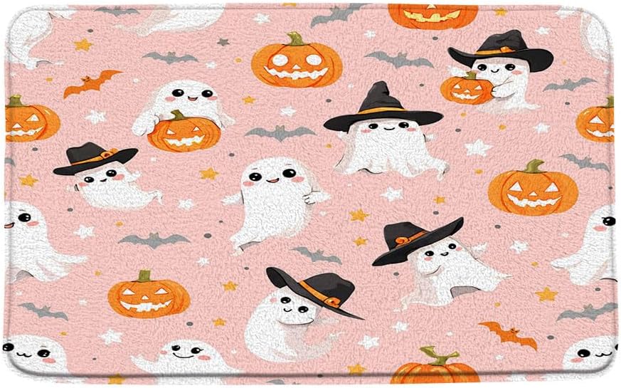 Halloween Ghost Bath Mat 16x24 Inch Non-Slip 1