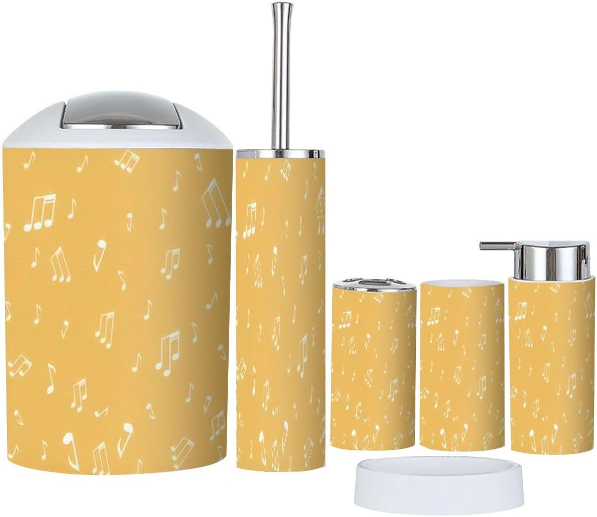 Boho Bathroom Accessory Set 6 Piece Modern 1