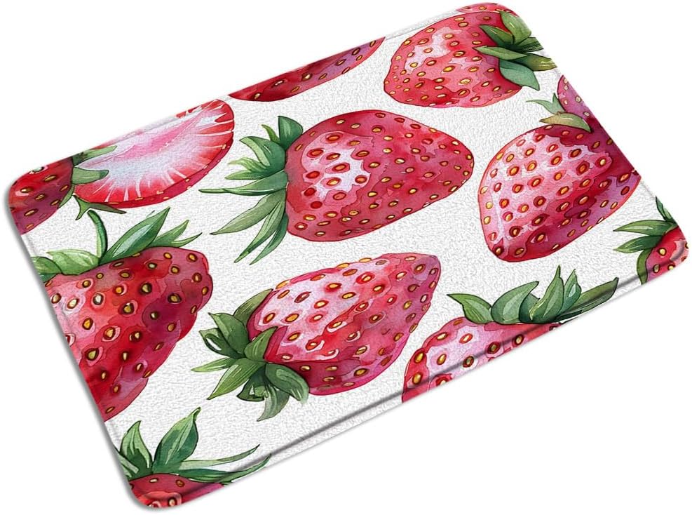 Strawberry Bath Mat Cute Fruit Design 236 x 157 Inch
