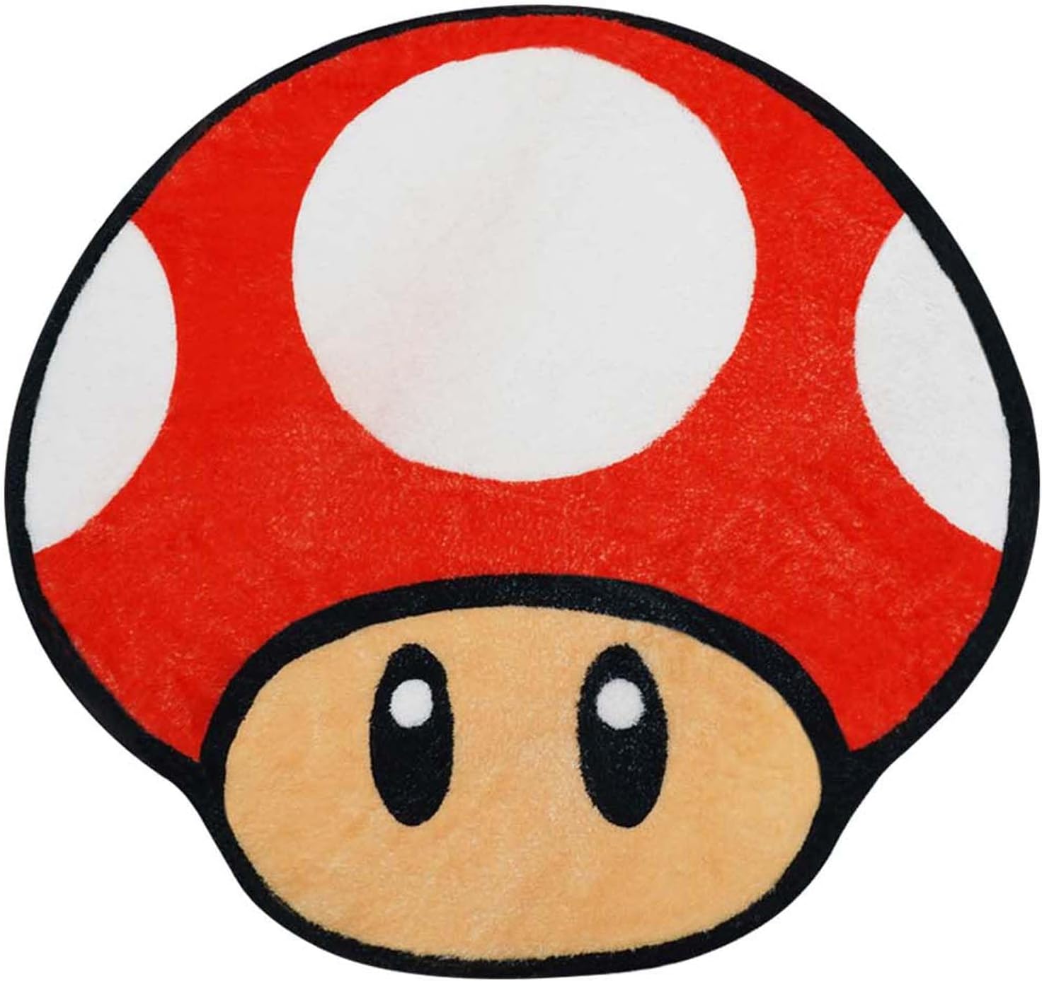 Faptoena Red Mushroom Bath Mat for Kids