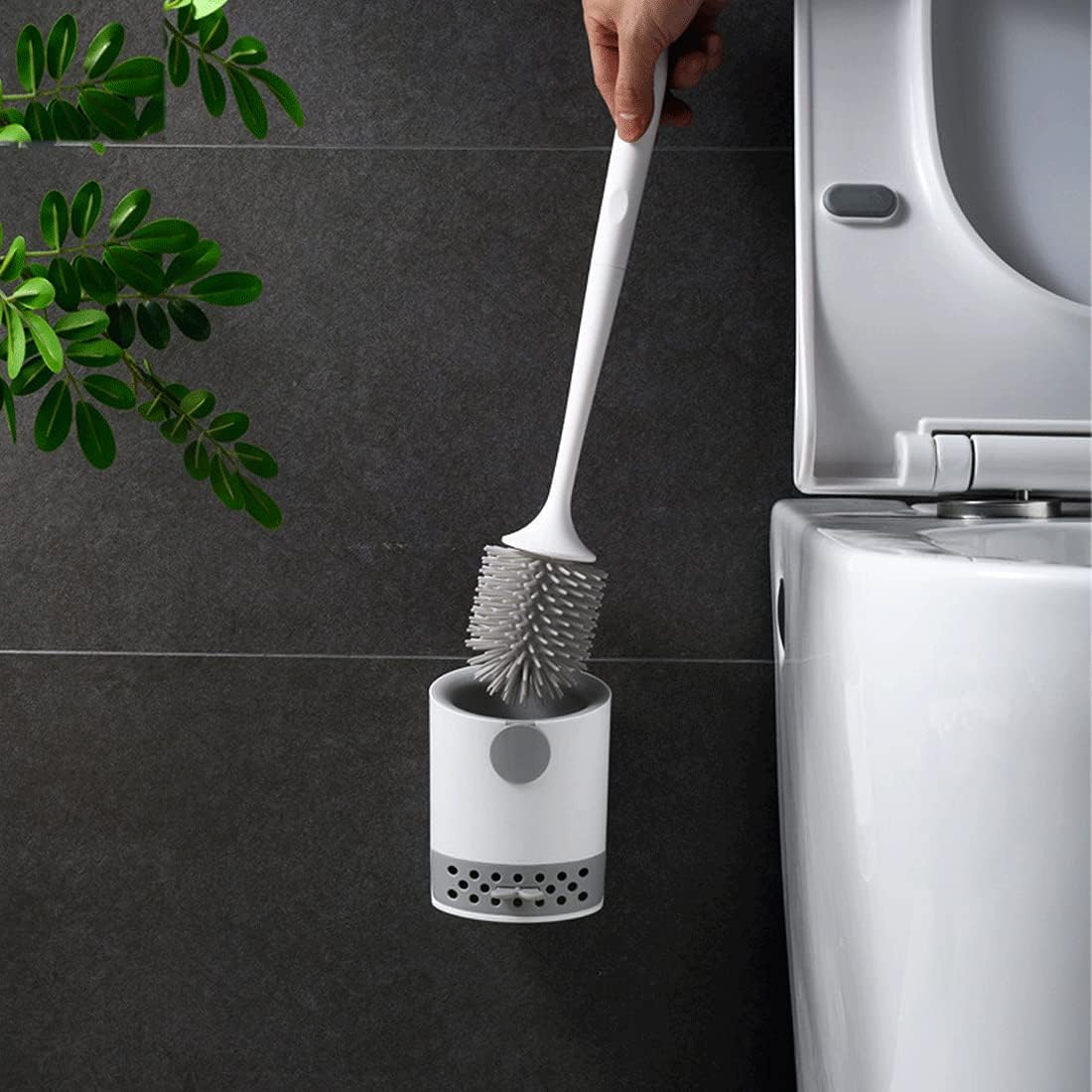GYDMEG Toilet Brush with Holder - Blue