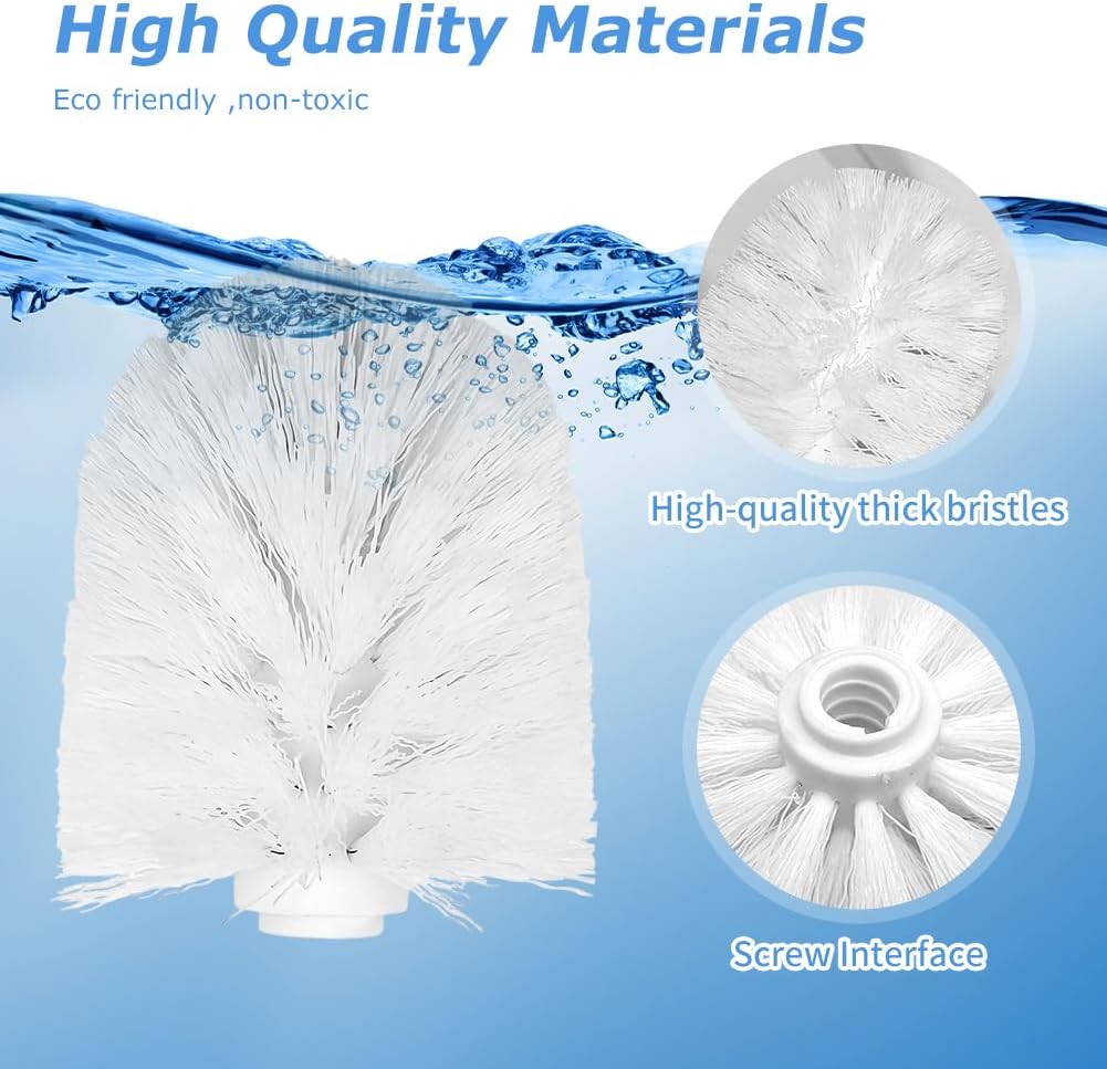 Jeukwud 2pcs Toilet Brush Replacement Head