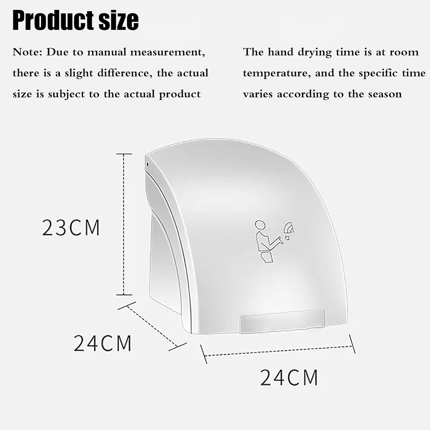 Commercial Hand Dryer with Auto Sensor and Quiet Operation