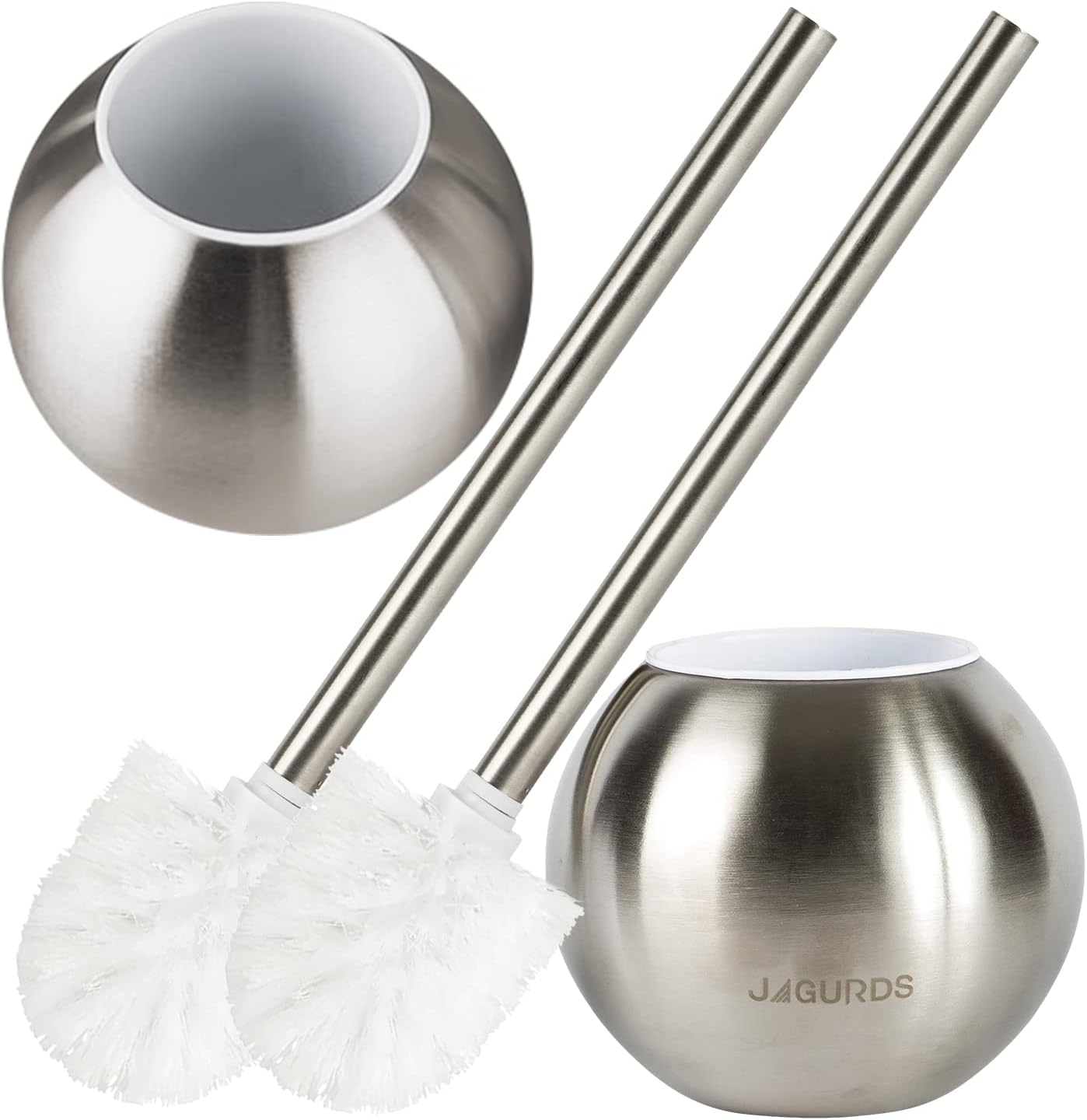 Stainless Steel Toilet Brush and Holder Set 2 Pack