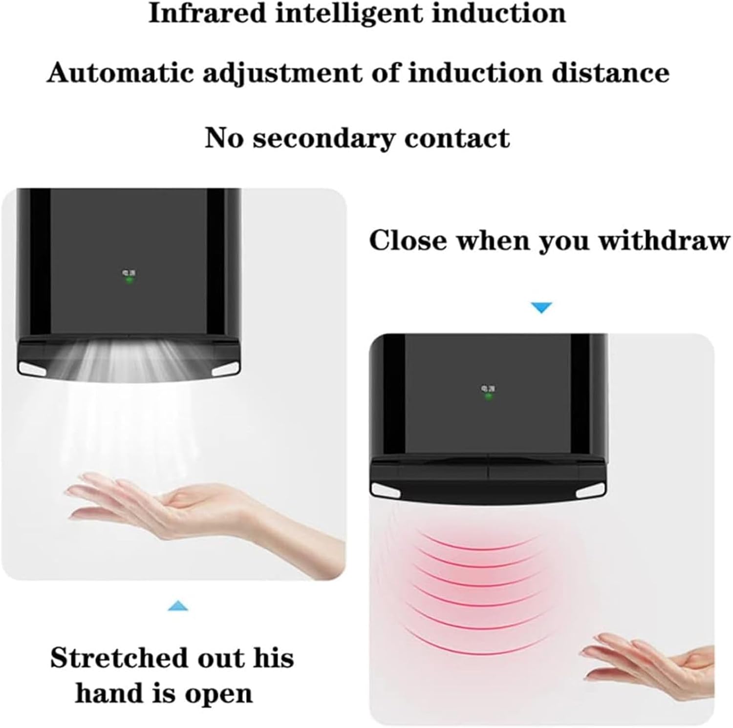 HENGCMM Automatic Hand Dryer Touchless Wall Mount