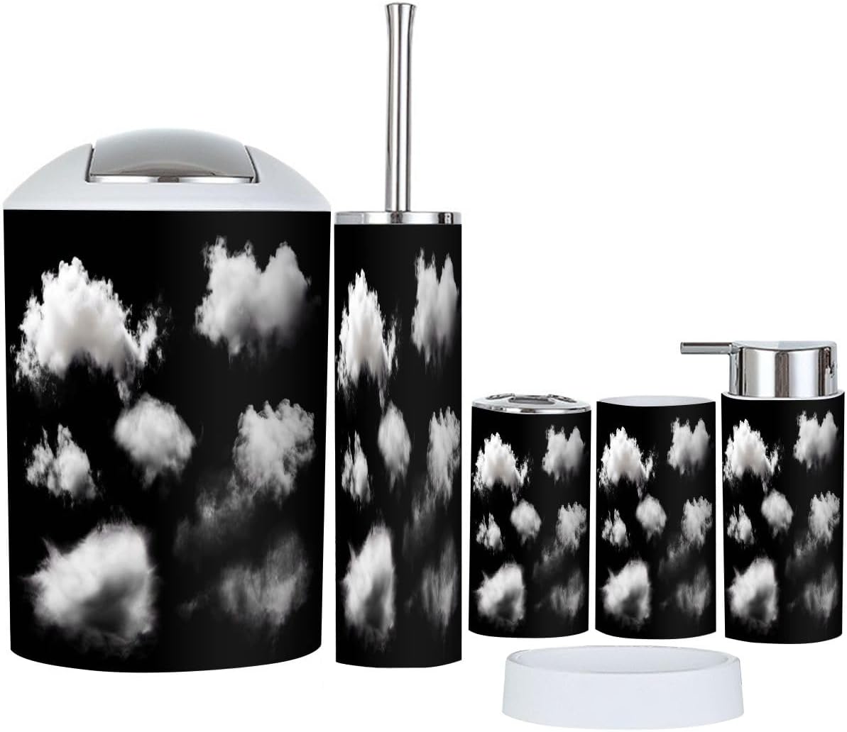 Boho Clouds 6-Piece Bathroom Accessory Set