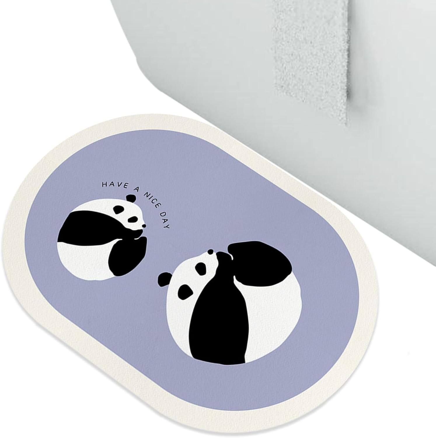Milnnie Panda Bath Rug 16x24 Non-Slip Absorbent Mat