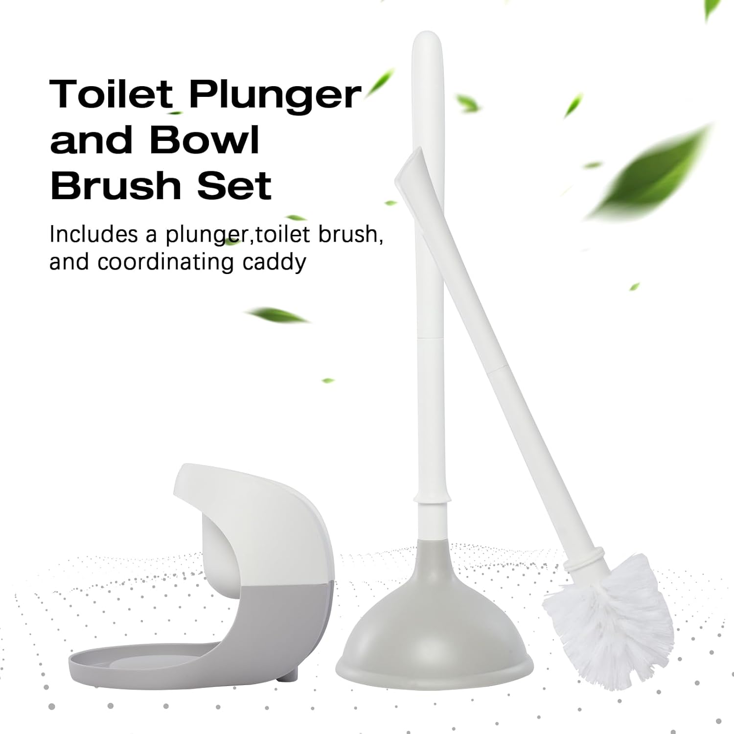 ADNIKIA 2 in 1 Toilet Brush and Plunger Set