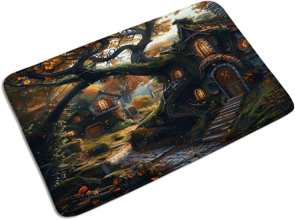 Fantasy Halloween Magic Forest Bath Mat 236 x 157 Inch