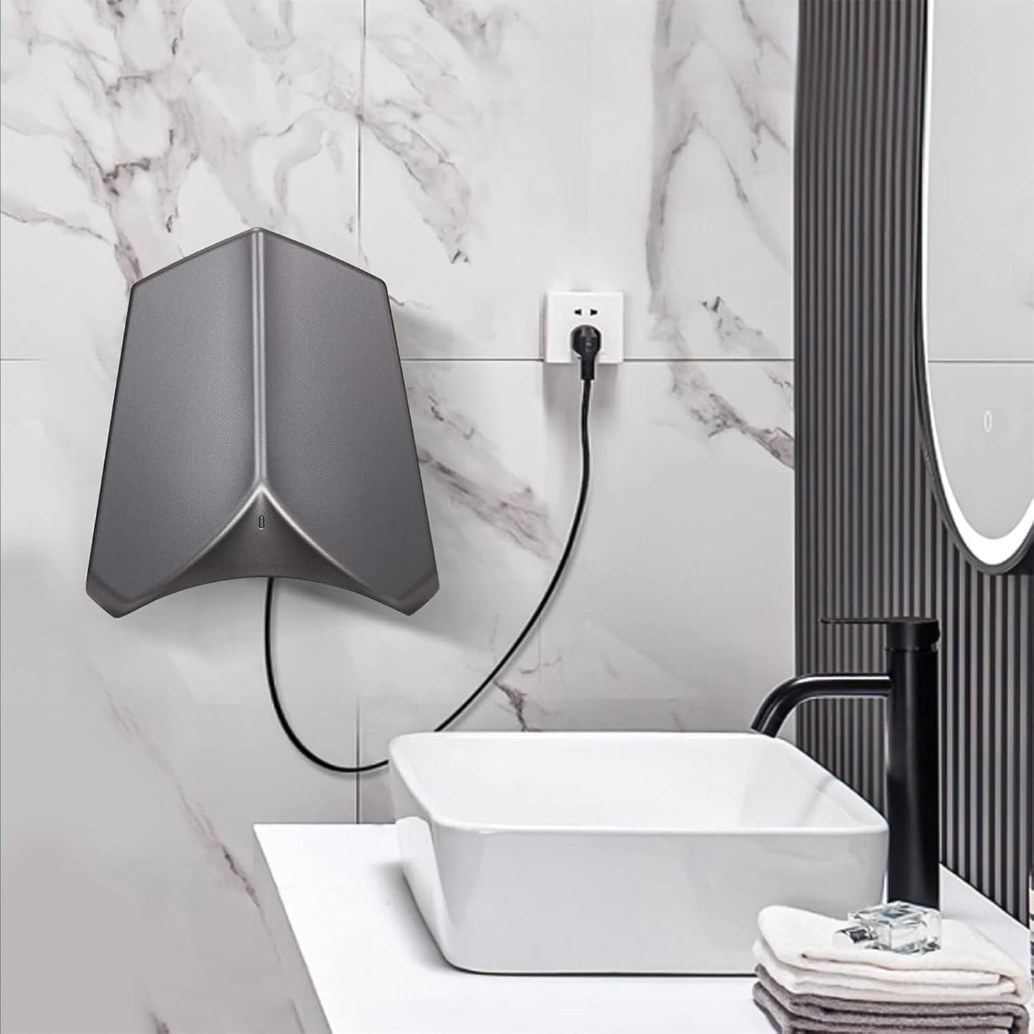 High Speed Energy Saving Wall Mounted Hand Dryer with Warm Cold Air Switch