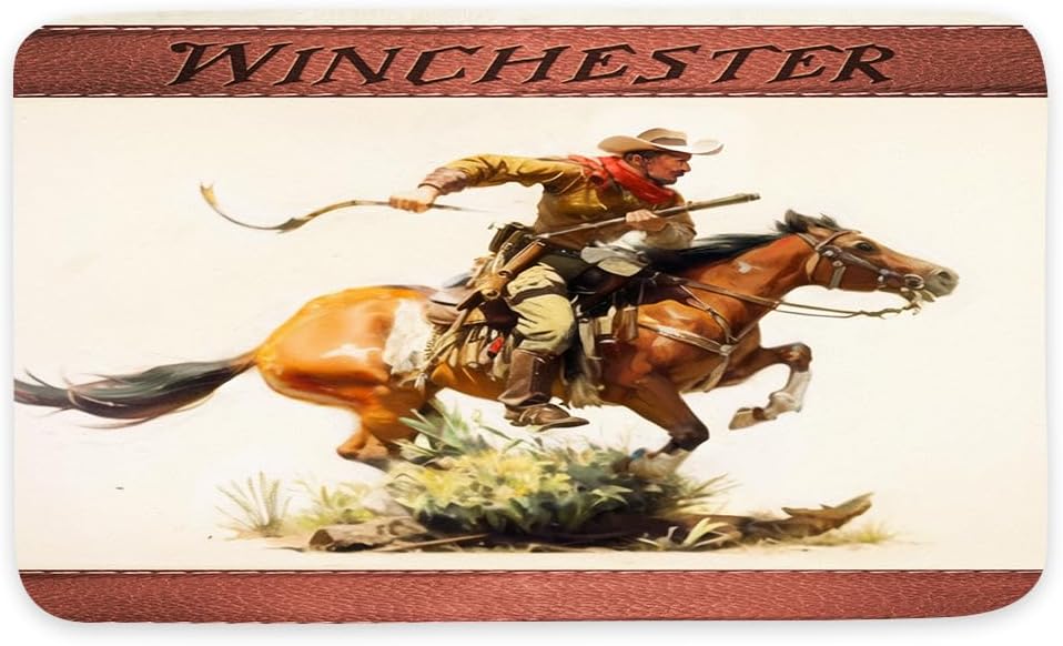 JAWO Winchester Bath Rug with Cowboy Design