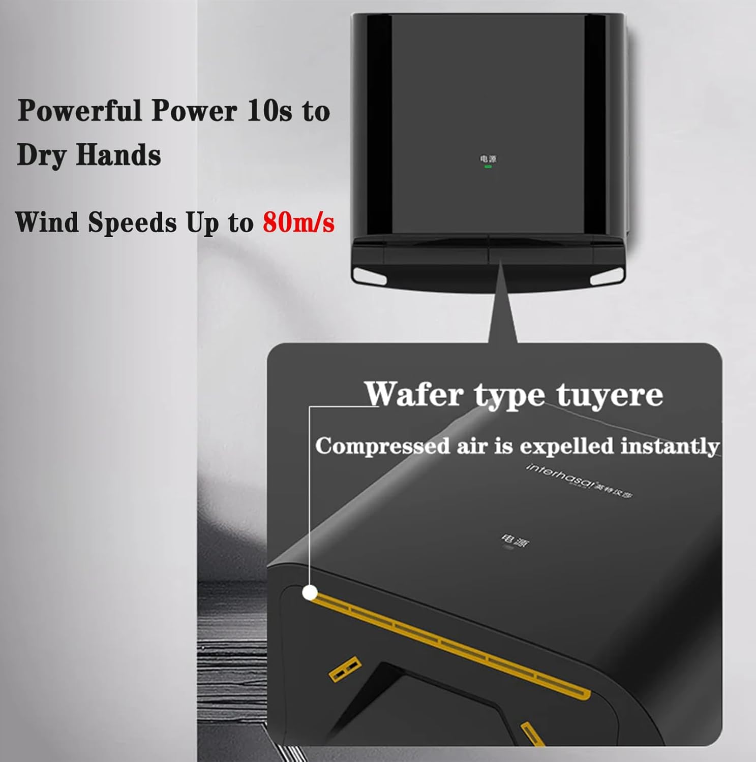 Intelligent High Speed Hand Dryer with Cold Hot Air