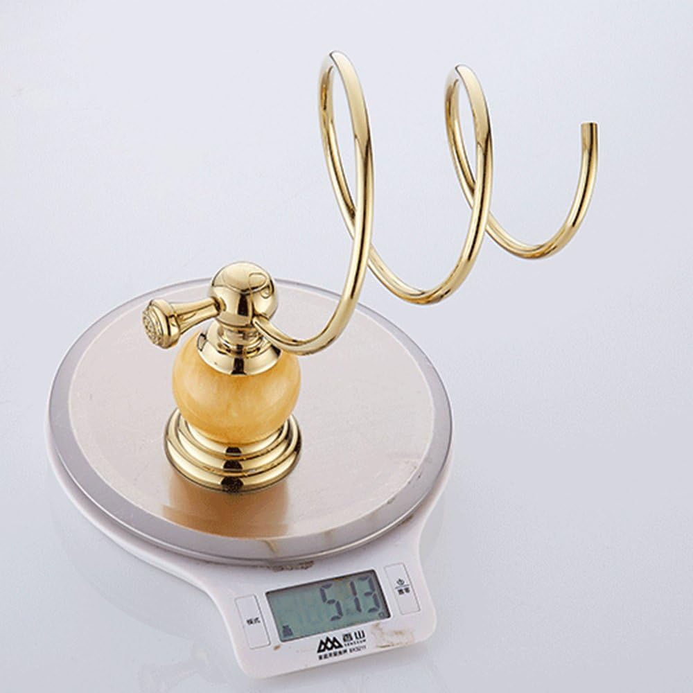 Luxurious Golden Stainless Steel Jade Bathroom Hand Dryer Holder 1