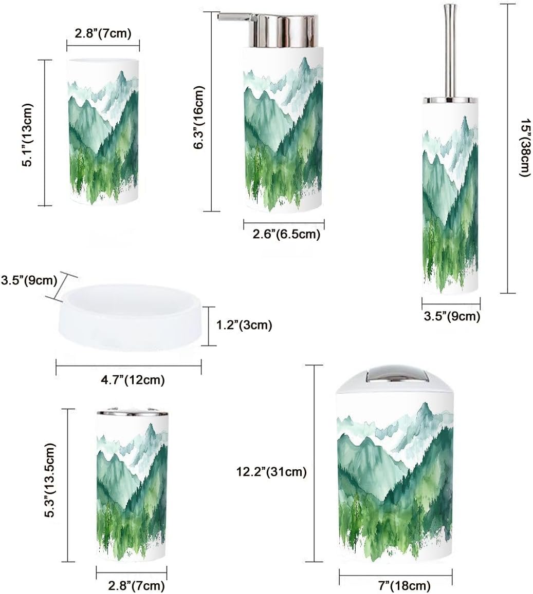Boho Bathroom Accessory Set 6 Piece 1