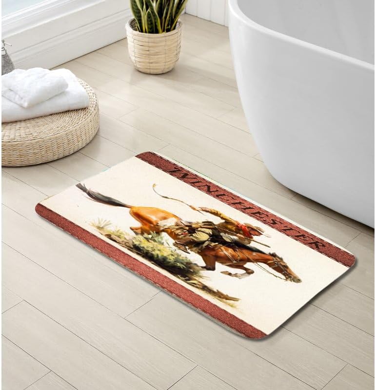 JAWO Winchester Bath Rug with Cowboy Design