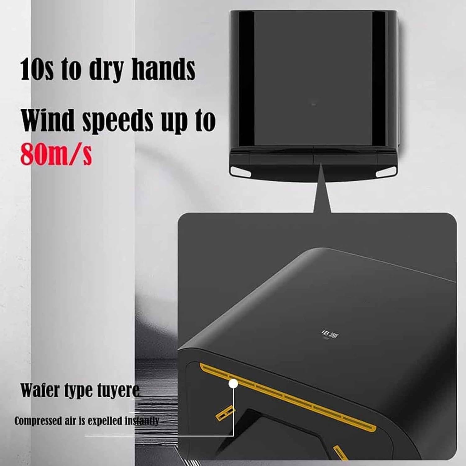 GTANND 1250W Automatic Hand Dryer for Commercial Washrooms