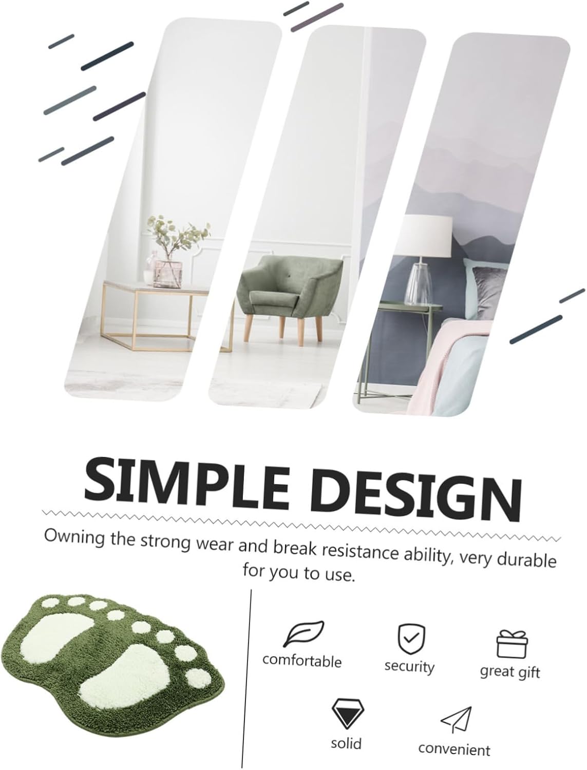 Waterproof Anti-Slip Mat for Kids Bathroom Rug