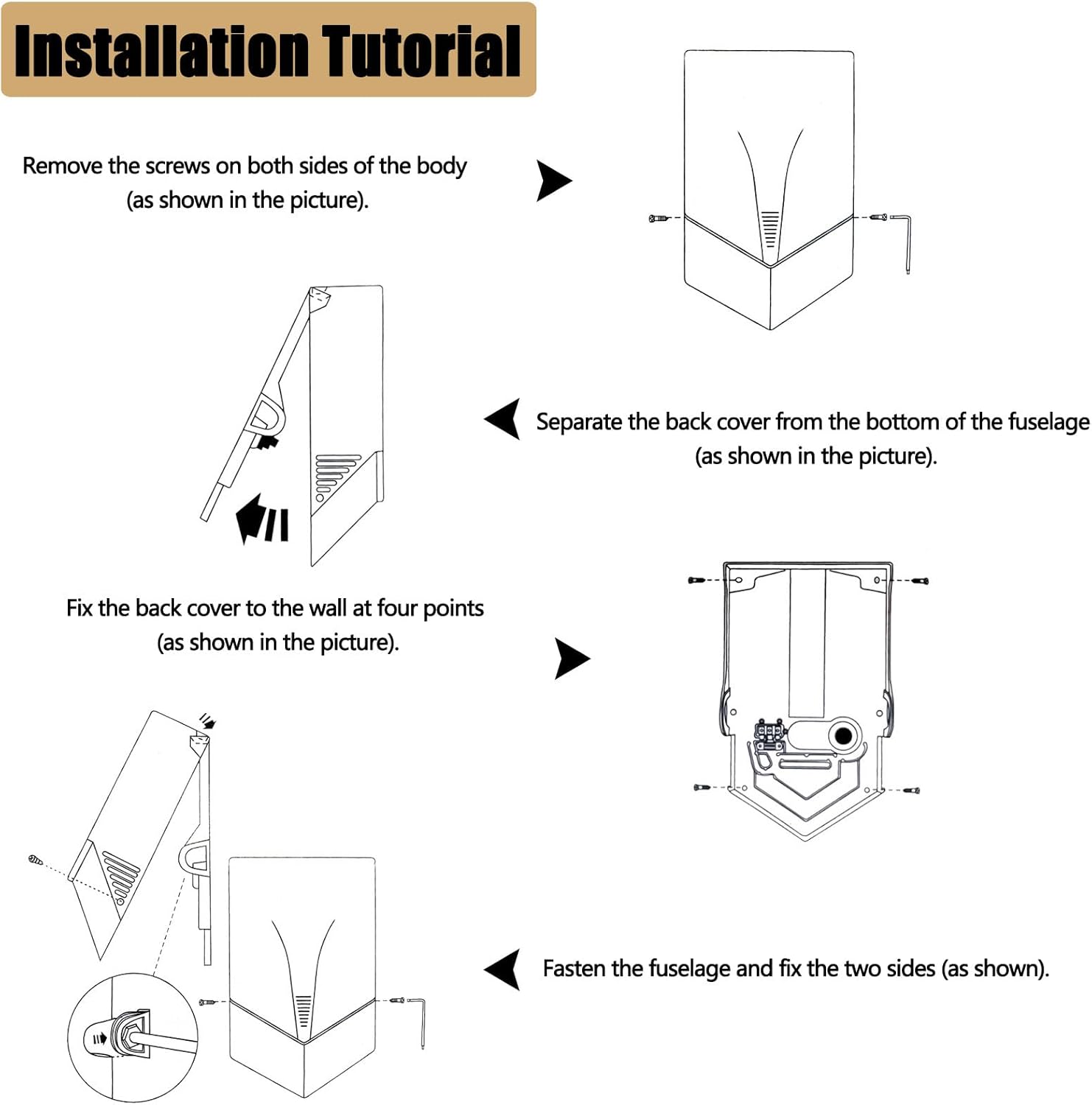 Automatic Induction Hand Dryer with High Speed Airflow
