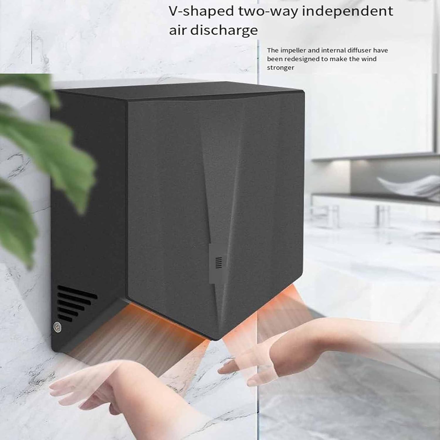 YYEDHEE Commercial Automatic Induction Hand Dryer Wall-Mounted