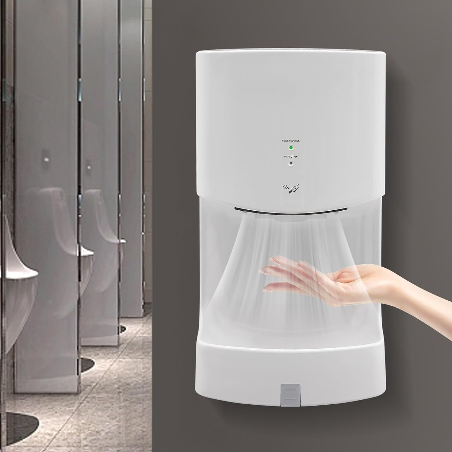WANLECY Commercial Hand Dryer with Drip Tray HotCold Air Switchable