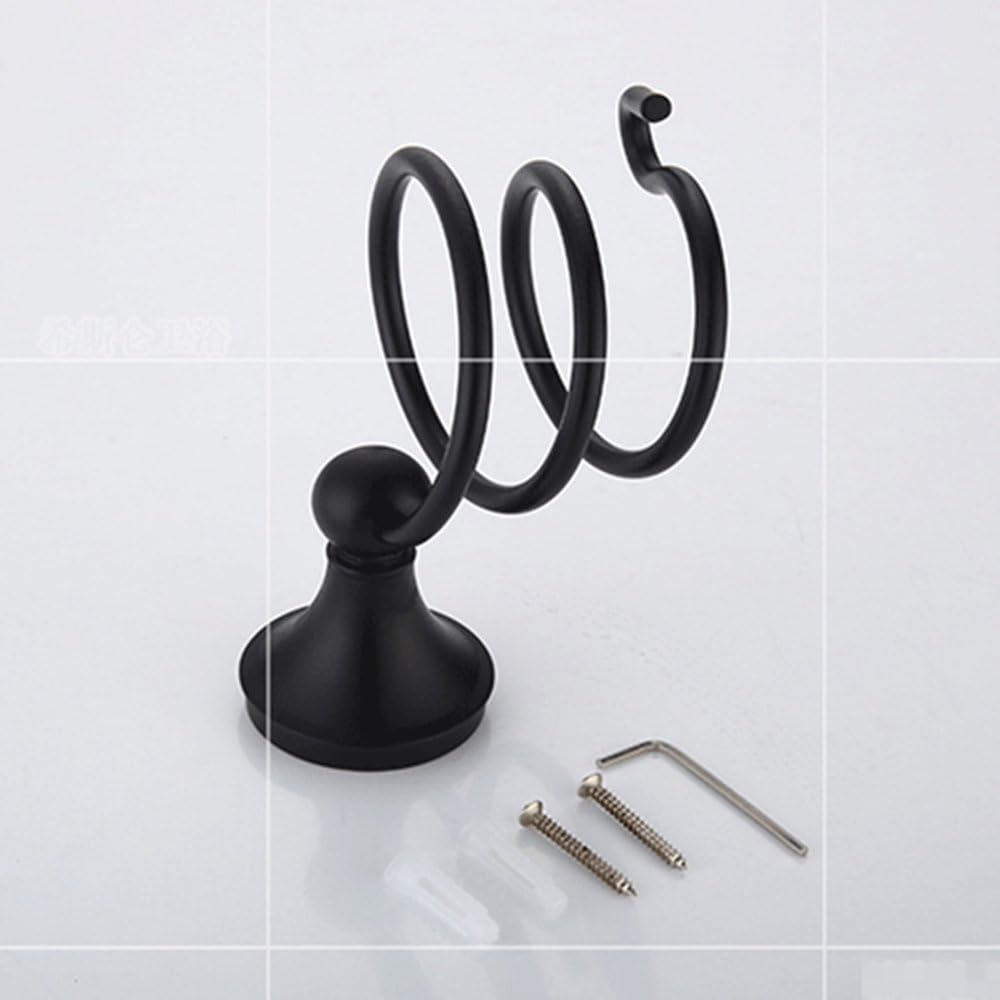 Black Alloy Bathroom Hand Dryer Holder for DIY Installation