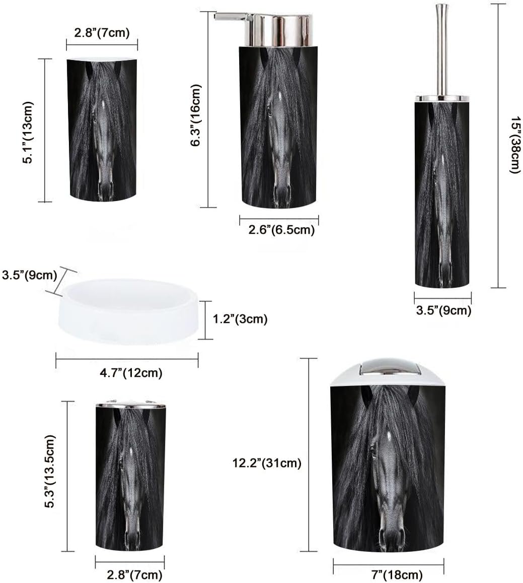 Boho Style 6-Piece Bathroom Accessory Set 1
