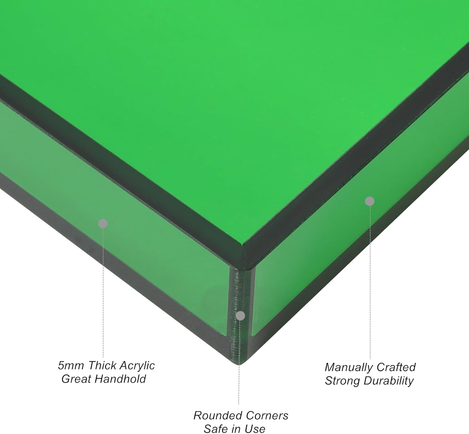 Emerald Green Acrylic Vanity Tray 12x6 for Bathroom and Vanity